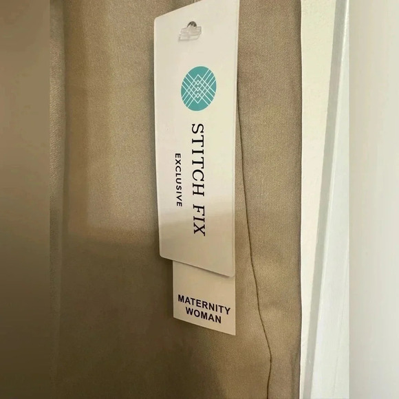 Tribal stitch fix khaki cuffed cropped maternity pants NWT - Picture 5 of 11